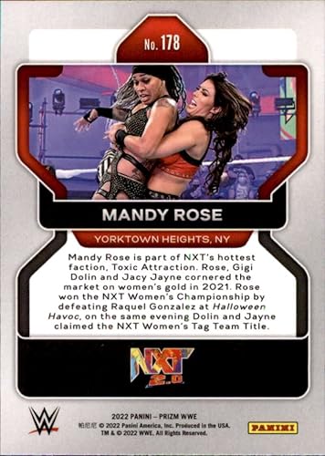 Miniatura 2 de 2022 Panini Prizm WWE #178 Mandy Rose NXT 2.0 Official World Wrestling Entertainment Trading Card in Raw (NM or Better) Condition