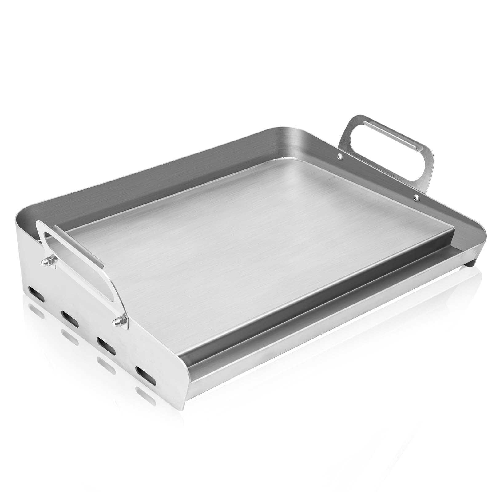 Plaque de cuisson barbecue gaz charbon acier inoxydable grand format à dessus plat