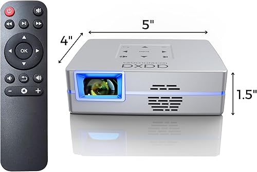 Miniatura 8 de Mini proyector de corto alcance AAXA SLC450 True 1080P portátil 4K soporte 5G WIFI Bluetooth 5.0 RGB LED Android a bordo para rastreo de arte,