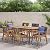 Christopher Knight Home Ashley Outdoor 7 Piece Acacia Wood Dining, Teak and Dark Gray