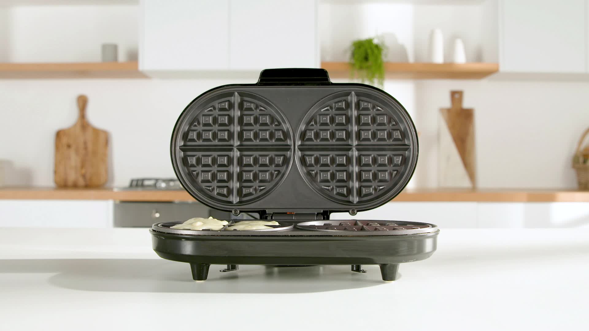 dual round waffle maker