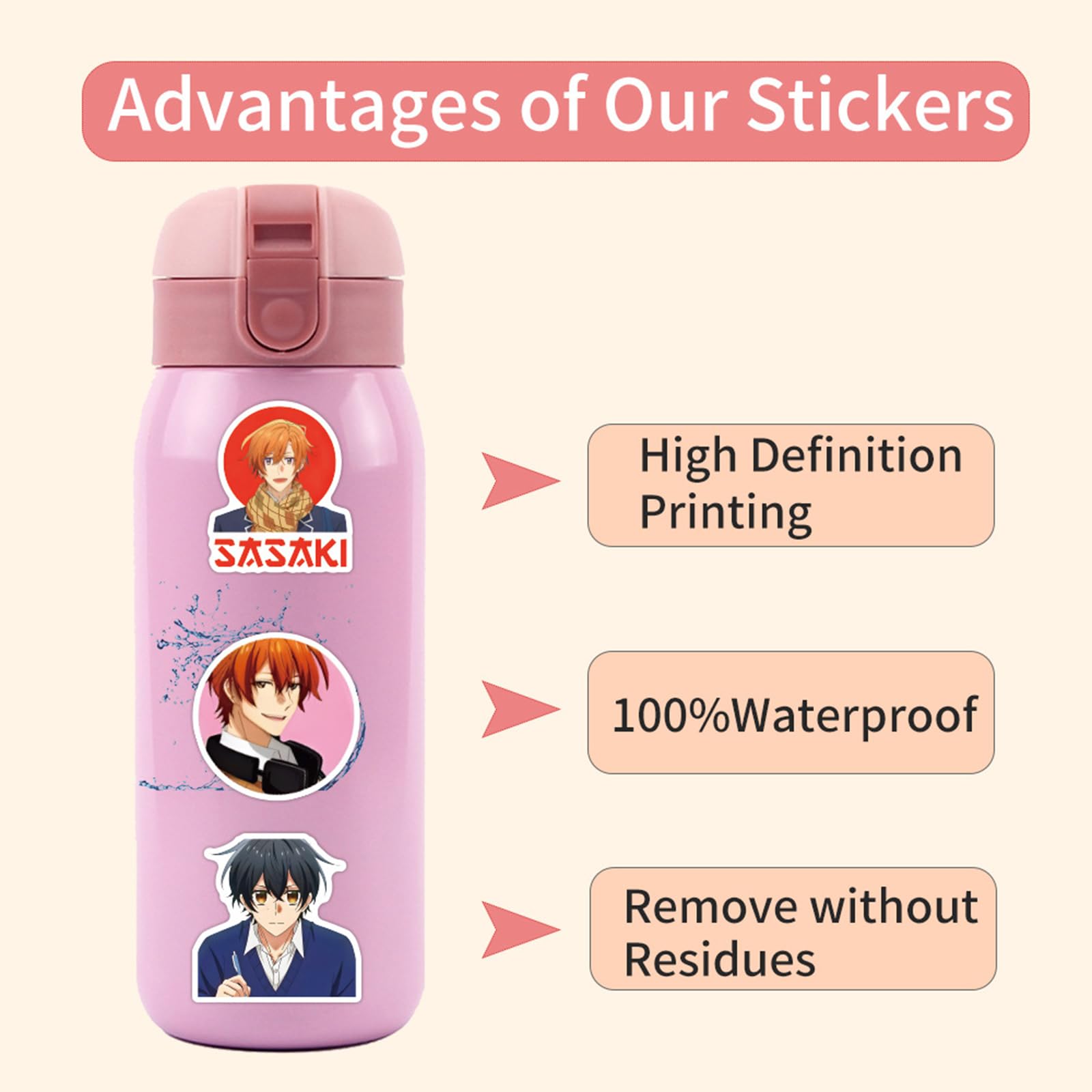 38 Pegatinas De Anime Good Omens - Impermeables, De PVC, Ideales Para Decorar Portátiles, Bicis Y Más