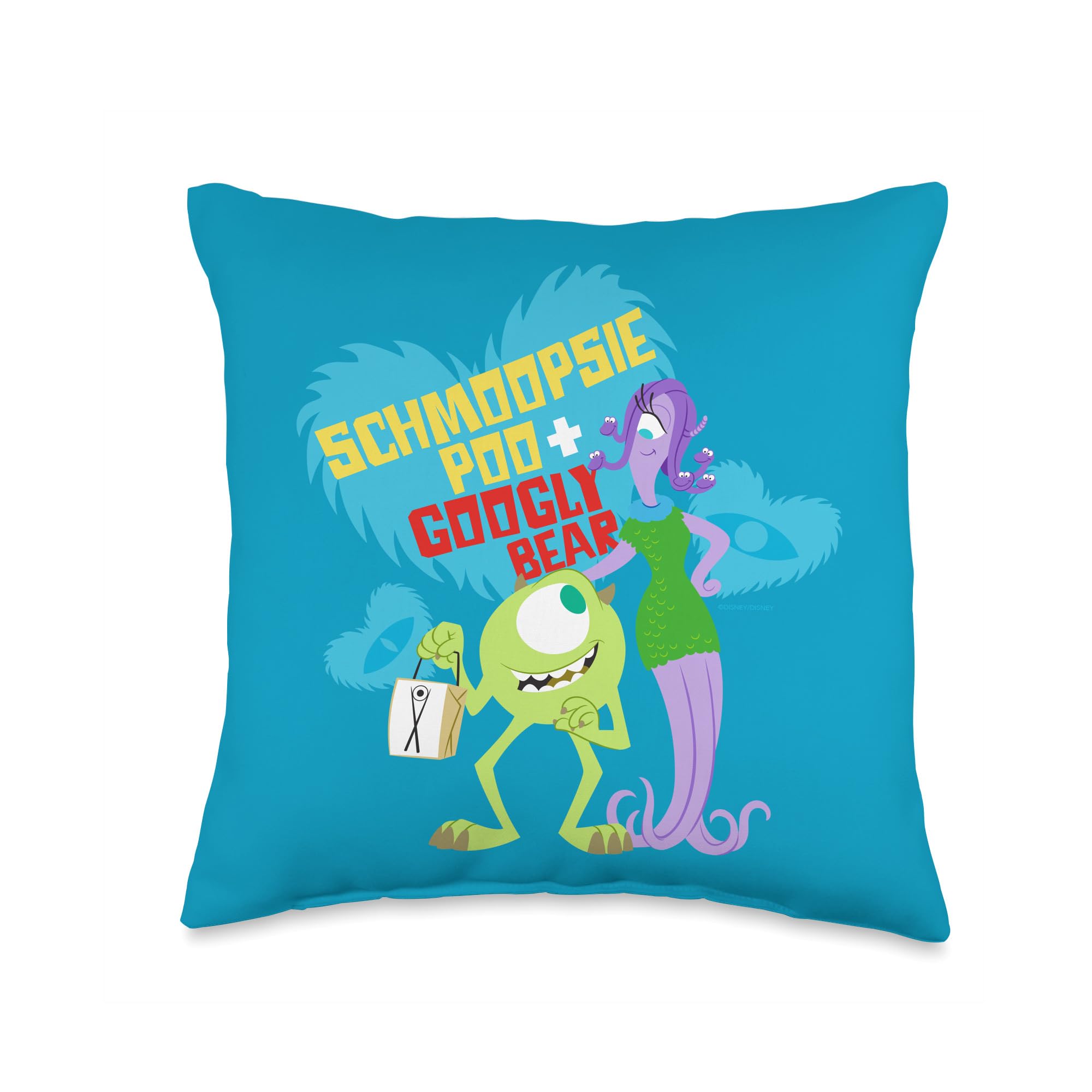 Disney and Pixars Monsters Inc Schmoopsie Poo Googly Bear Throw Pillow