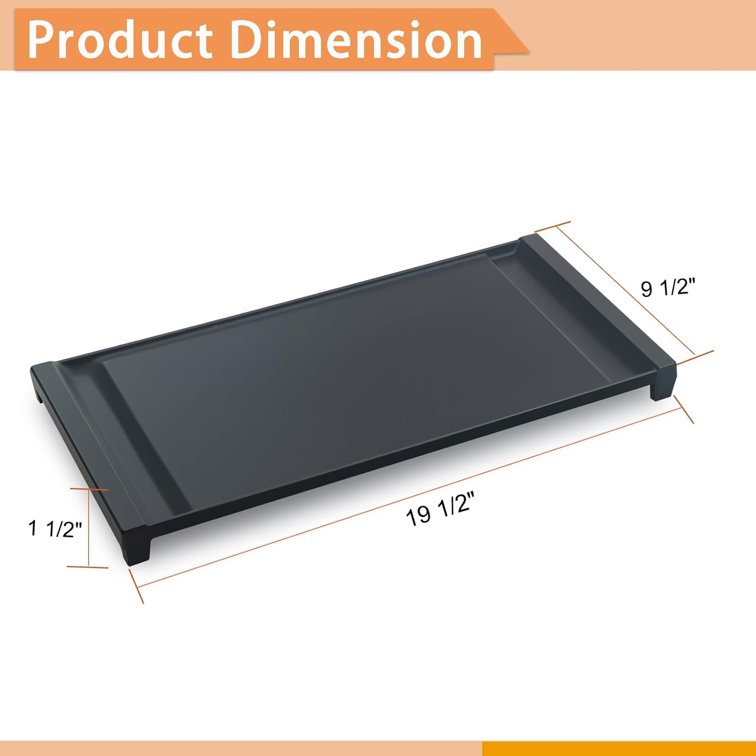 Upgraded WB31X24738 Griddle Replacement for GE Gas Stove, WB31X24998 Cast Iron Center Pan for Gas Range Parts Stove Top Pan Griddle Cooktop, 19.5" x 9.5"