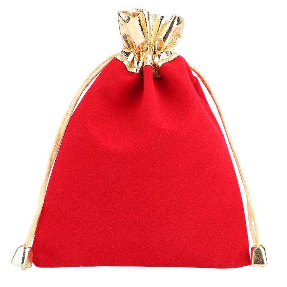 25PCS Velvet Drawstrings Bags, Small Velvet Gifts Bags Jewelry Drawstring Pouches Wedding Candy Bags Party Favor Gifts Bags for Jewelry (12 * 16cm)