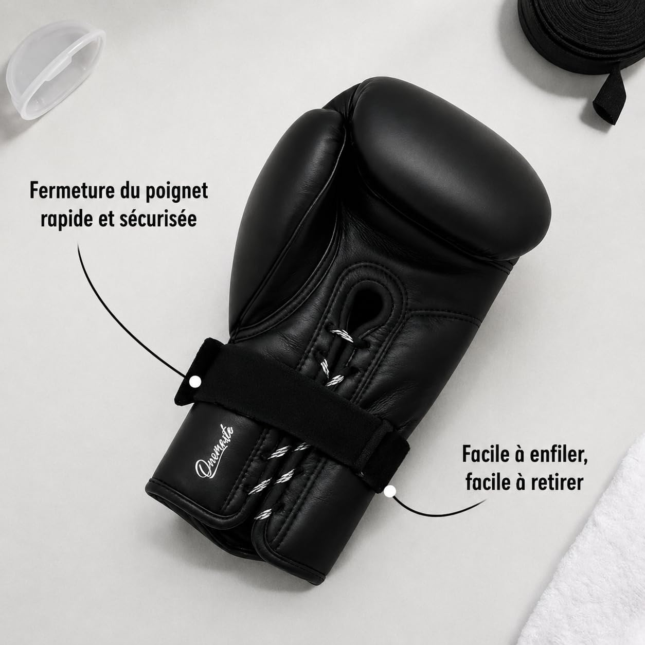 Convertisseur de Gants de Boxe à Lacets-Lace Up Boxing Gloves Converter - Lace to Strap Training Gloves System, Hook and Loop Lace Converter