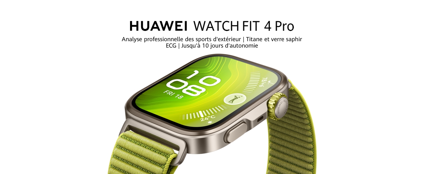 HUAWEI Watch FIT 4 Pro Montre connectée, Ultra-Fine, 1.82" Écran Verre Saphir, Bordure en Alliage de Titane, Suivi de la santé, ECG, Jusqu'à 10 Jours d'autonomie, Garantie prolongée de 6 Mois, Bleu :