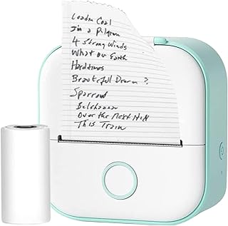 Mini Pocket Printer, Inkless Note Printer,Wireless Mini Printer Sticker Maker Thermal Printer with Any USB Power Source, Portable Pocket Thermal Instant Photo Printer for Receipt Label Or Etc