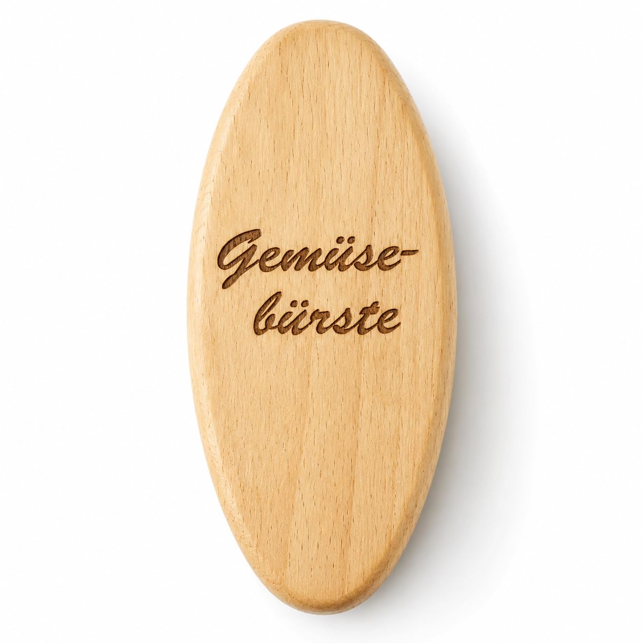 Teemando Brosse à légumes en bois de hêtre avec poils naturels 2 degrés de dureté