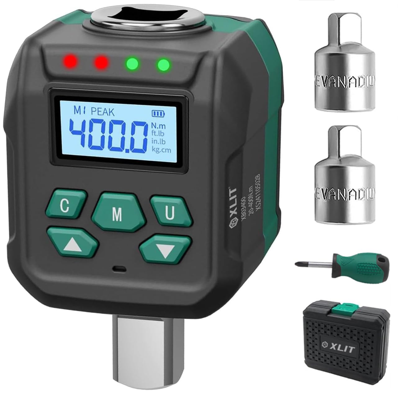 1/2" Digital Torque Wrench Adapter 8.8-295 ft-lb (12-400 Nm)