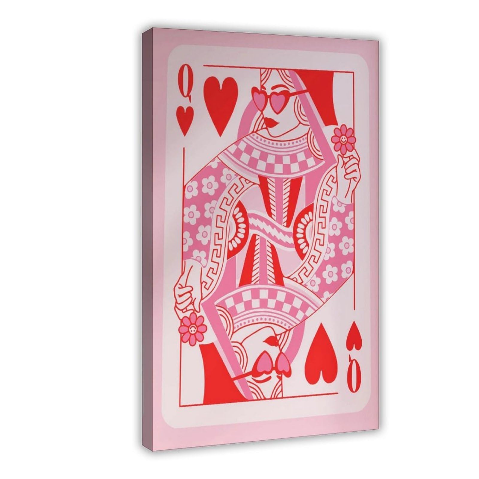 BNCEDJK Queen of Hearts Funky Canvas Poster Bedroom Decor Landscape Decor Gift 08x12inch(20x30cm)