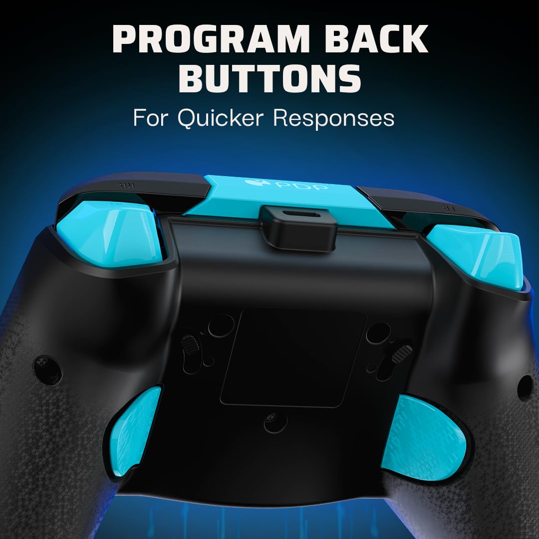 PDP Xbox REMATCH GLOW Wired controller TITAN STEEL — view 4
