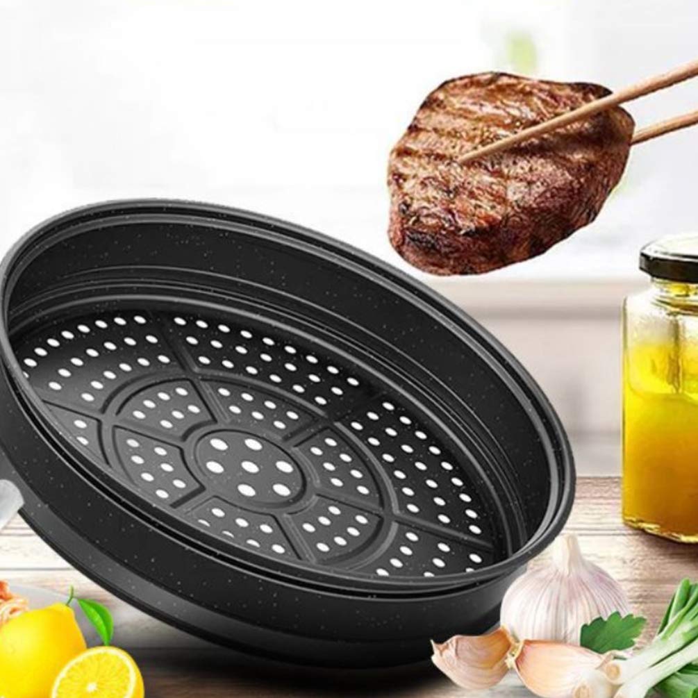 Cabilock Supporto Pulire Nero Antiaderente Pietra in Vaporiera per Facile Accessorio Essenziale al Cottura Vapore da Cucina Tamales ed Uova