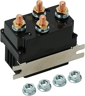 NovelBee 12V 500A Heavy Duty Winch Solenoid Contactor Relay for 8000LB-12000LB ATV UTV Truck Winch Replacement