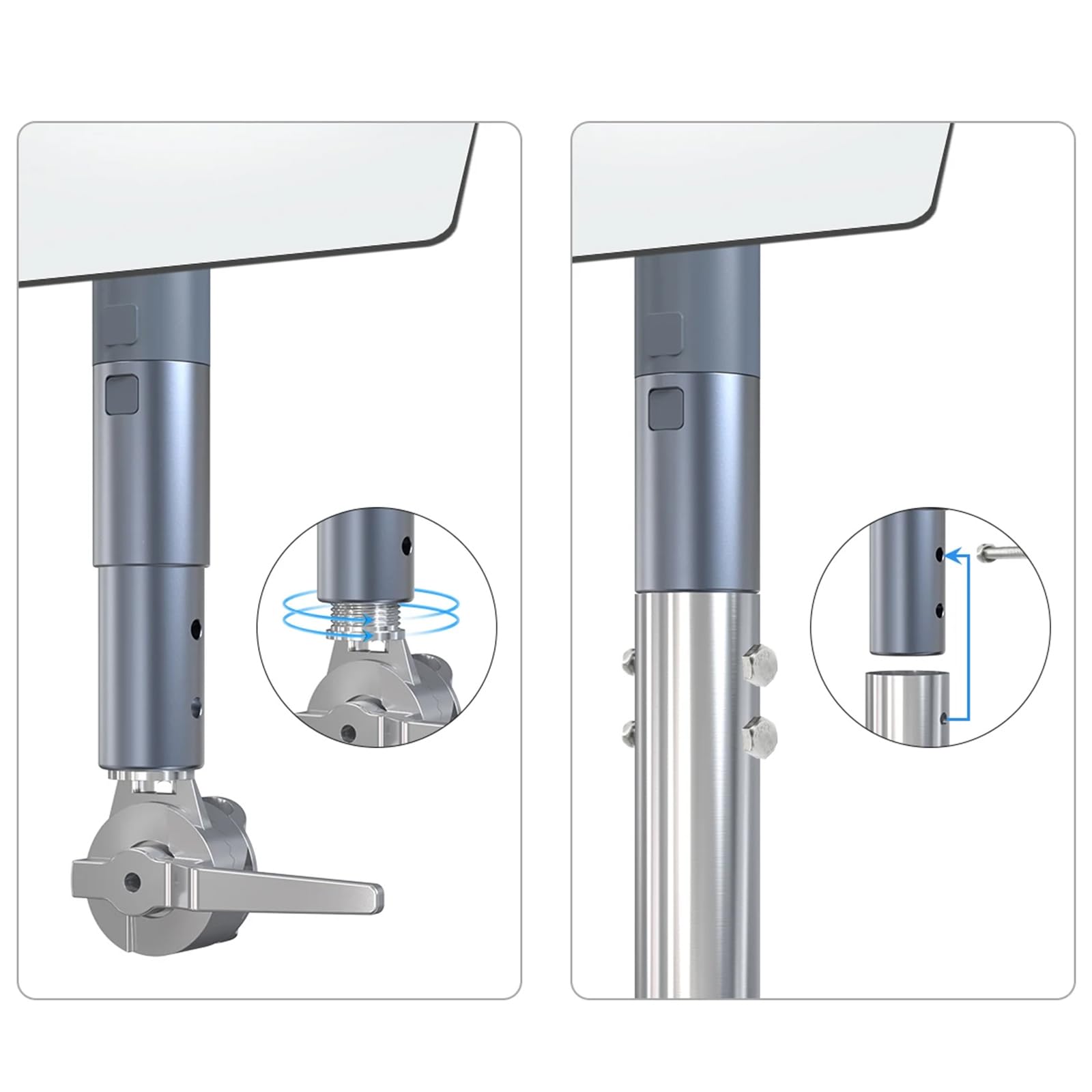 Extérieur en Aluminium pour antenne parabolique rectangulaire, Adaptateur de sur Tuyau, sans Solution de perçage