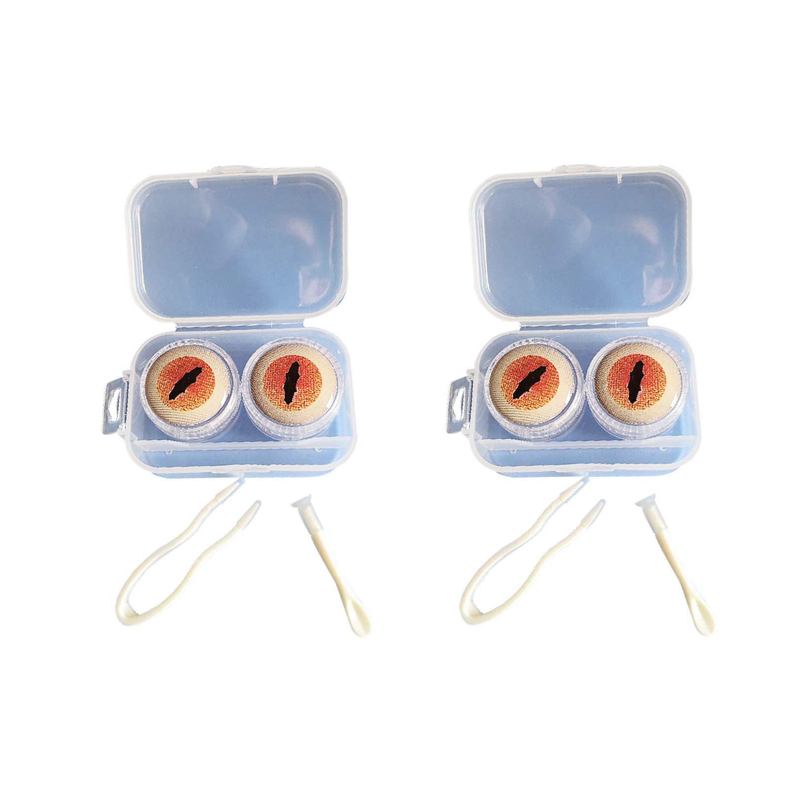 Yuemei Eyeball case Eye Anime Portable Contacts 2PCS Soaking Box Pocket Plastic Beauty Tools (Multicolor, One Size)