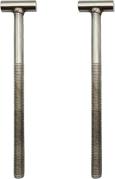 2 Pack T-Bolt Stainless Steel Screw Replacement, 4.8 in, Fits 194997, 53108900, DEX2420JKIT, DEX2400JN Nut Assembly