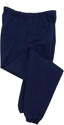 Jerzees mens 9.5 oz. 50/50 Super Sweats NuBlend Fleece Pocketed Sweatpants(4850P)-J NAVY-2XL