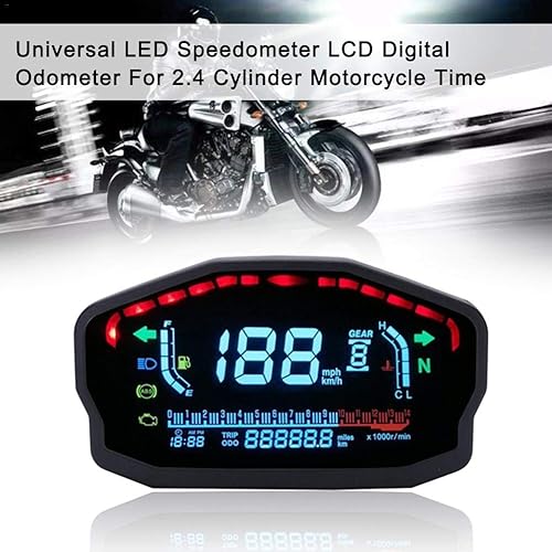 Miniatura 3 de YIBO Pantalla de color modificada LCD digital de velocidad de instrumento ajustable de 1 a 6 velocidades, medidor de aceite de temperatura del agua,