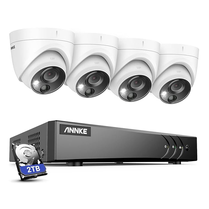 Buy ANNKE 5MP CCTV Camera System with PIR Detection,8 Channel 5MP 2TB