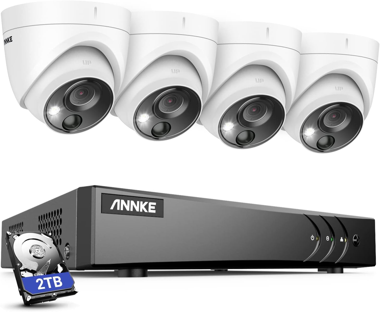 ANNKE 5MP CCTV Camera System with PIR Detection,8 Channel 5MP 2TB DVR