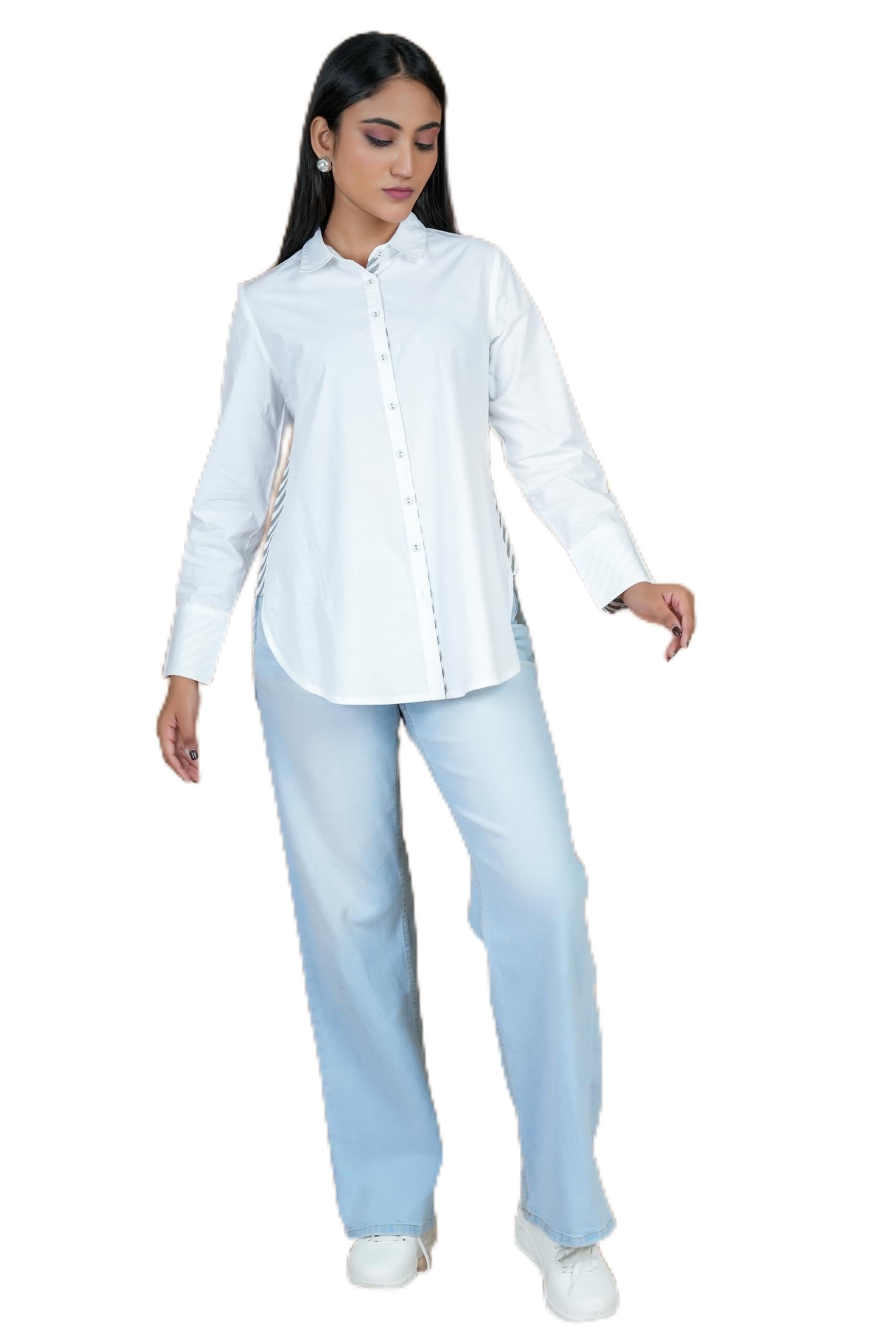 Women Side Strip Full Placket Shirt-picture-59