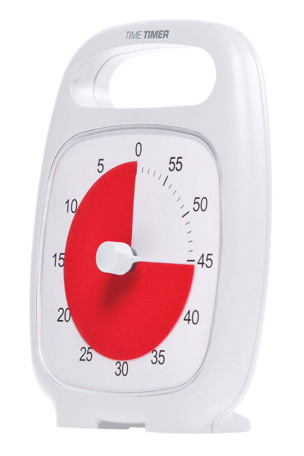 TIME TIMER PLUS 60 Minuten Visueller Analog-Timer Uhr - Optionaler aktustischer Alarm (Lautstärkeregler) Kein lautes Ticken; Zeitmanagement-Tool (weiß)