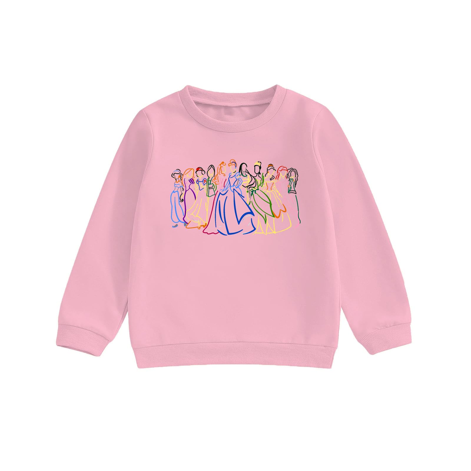 Princess Girls Sweatshirts Magical Long Sleeve Shirt Toddler Holiday Vacation Crewneck Pullover