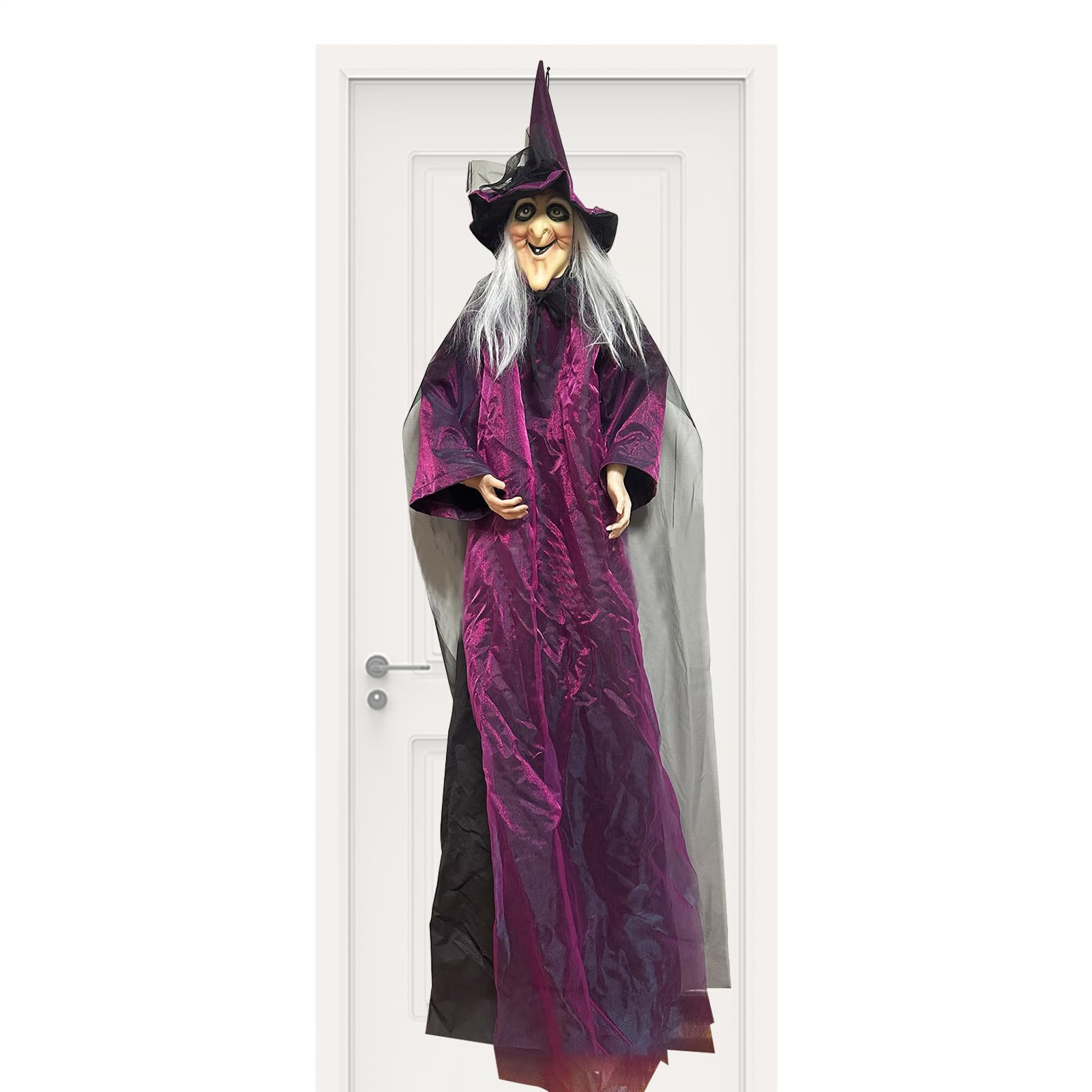 Dekoracje Zewnętrzne Na Halloween Z Czarownicą Aktywowana Dźwiękiem