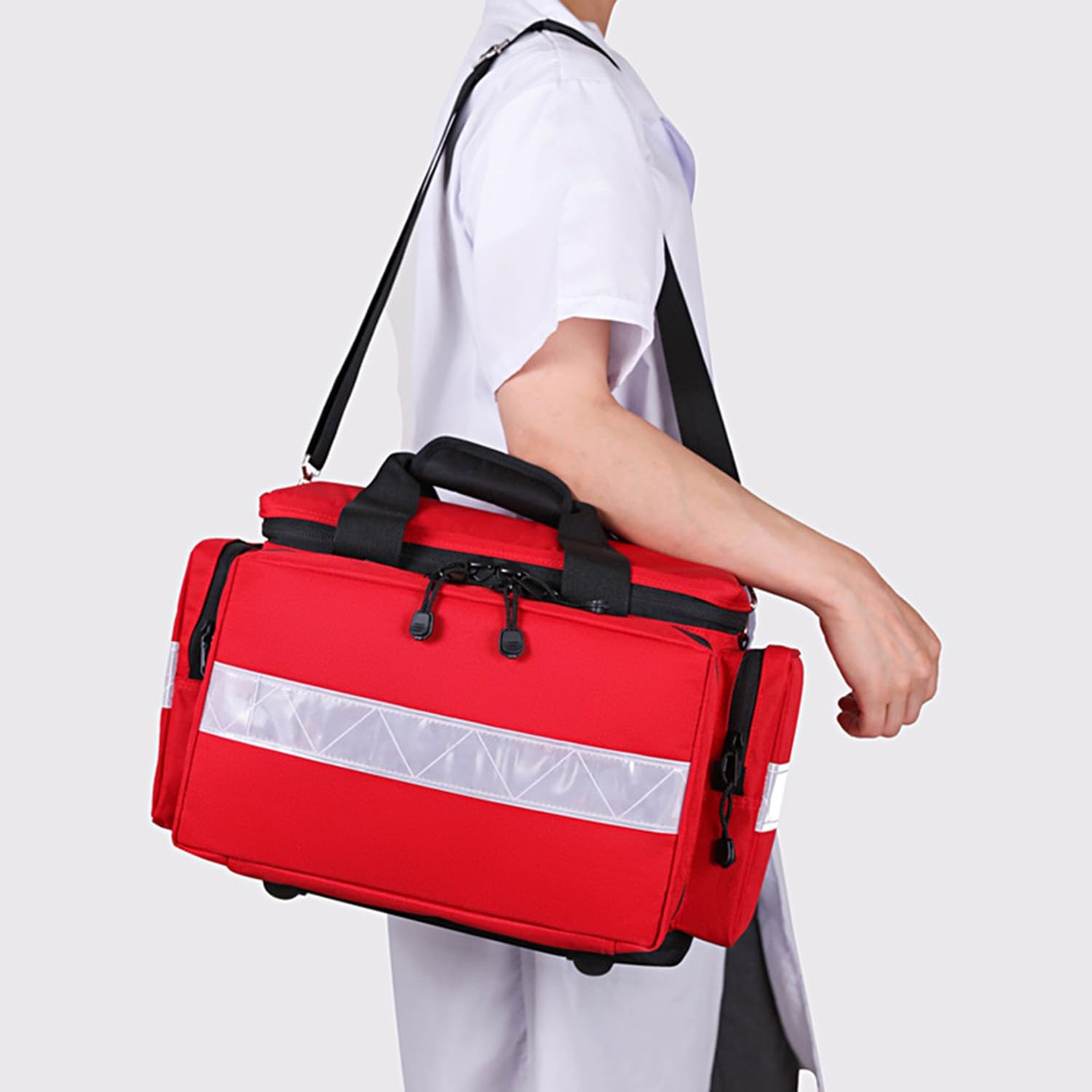 Medizinische Tasche Leer, Notfallrucksack,Rettungsrucksack,Fluchtrucksack,Krankenschwester,Erste-Hilfe-Tasche Für Ärzte,EMS-Profis,Erste-Hilfe-Sets Für Haushalt Arbeitsplatz,Mehrere Fächer A