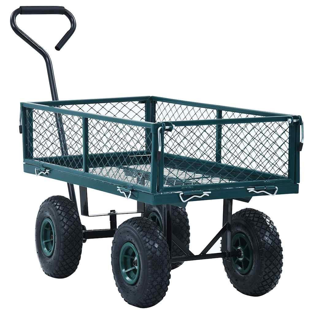 Gartenwagen Bollerwagen Handwagen mit 250 kg Tragkraft, klappbare Seitenwände, robuster Stahlrahmen, Gartenkarre für Transport von Holz, Laub und Erde