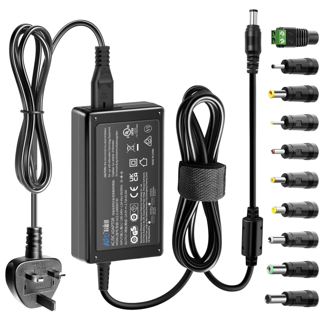 Universal 24V Power Supply Adapter for Printer Scanner Camera LED Monitor AC 100-240V to DC 24V Transformer Charger 10 Connectors for Silhouette Cameo 1 2 3 4 5 Cricut Maker 3 Explore 3