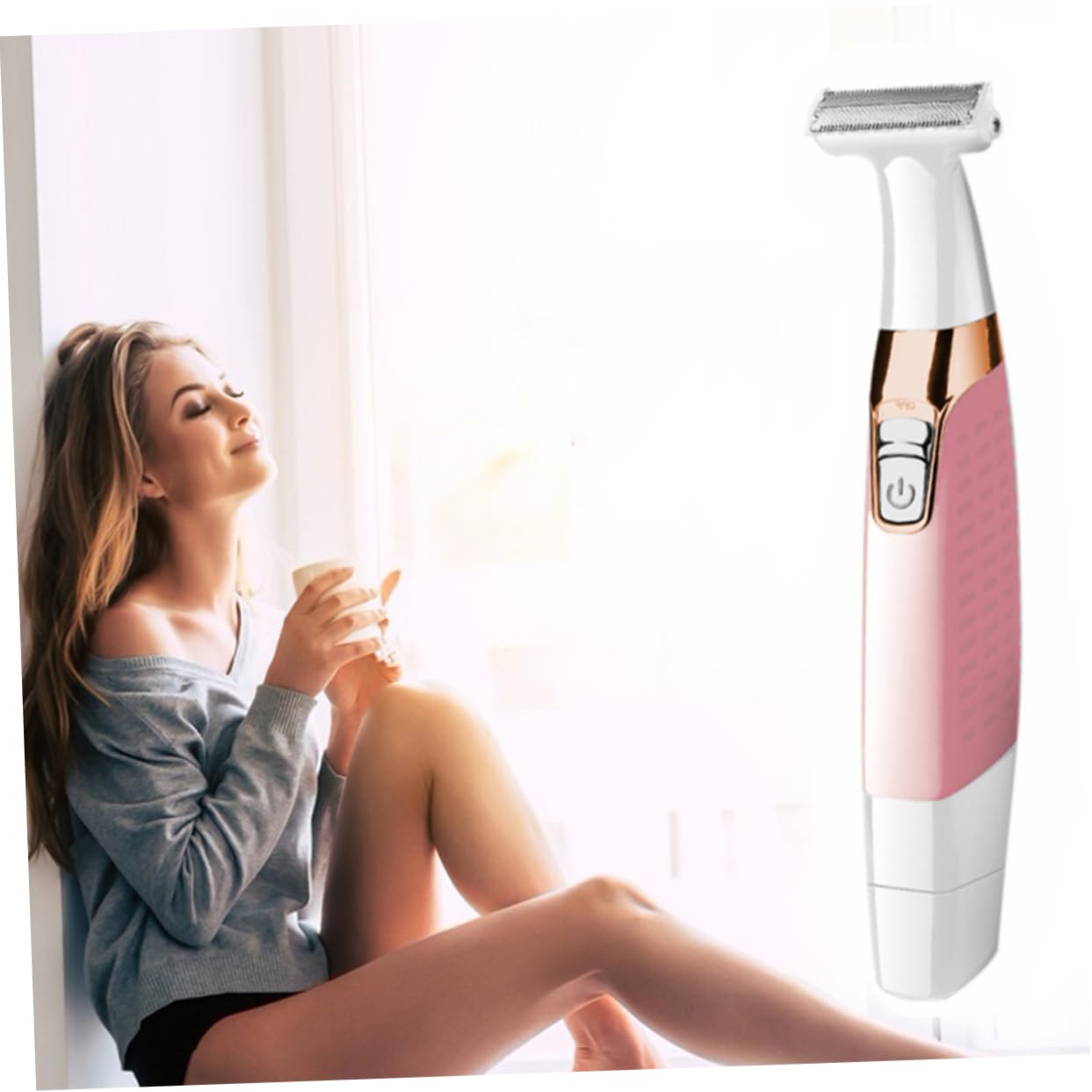 CALLARON Epilatore Facciale Donna Rosa in Abs, Depilatore Donna Elettrico Indolore senza Irritazioni, Portatile per Ascelle e Bikini, Viaggio e Palestra