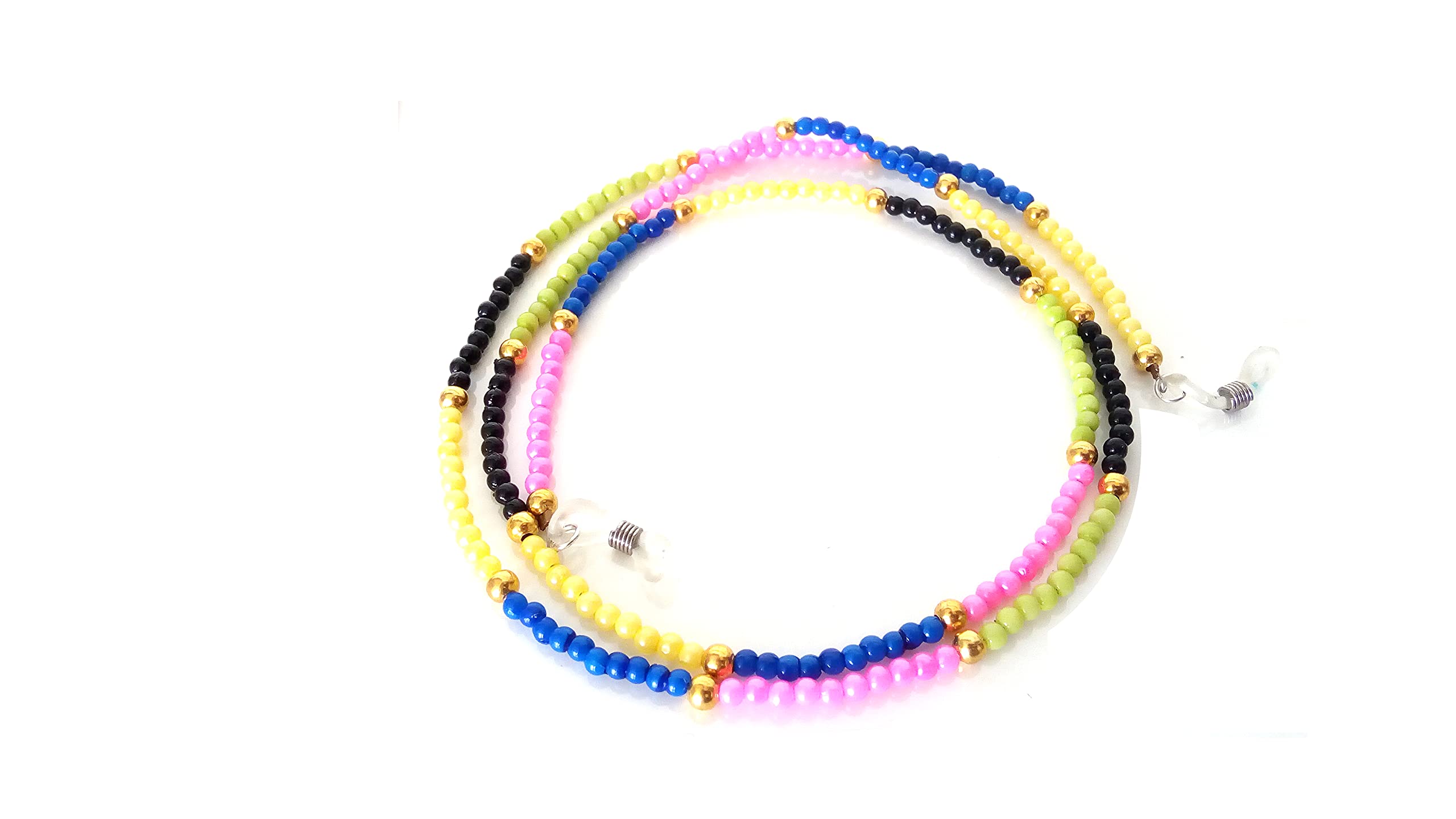 Neck Chain Cord For Eyeglass Sunglasses Frame Spectacle Frame Beads Black Multi Colour-image-29