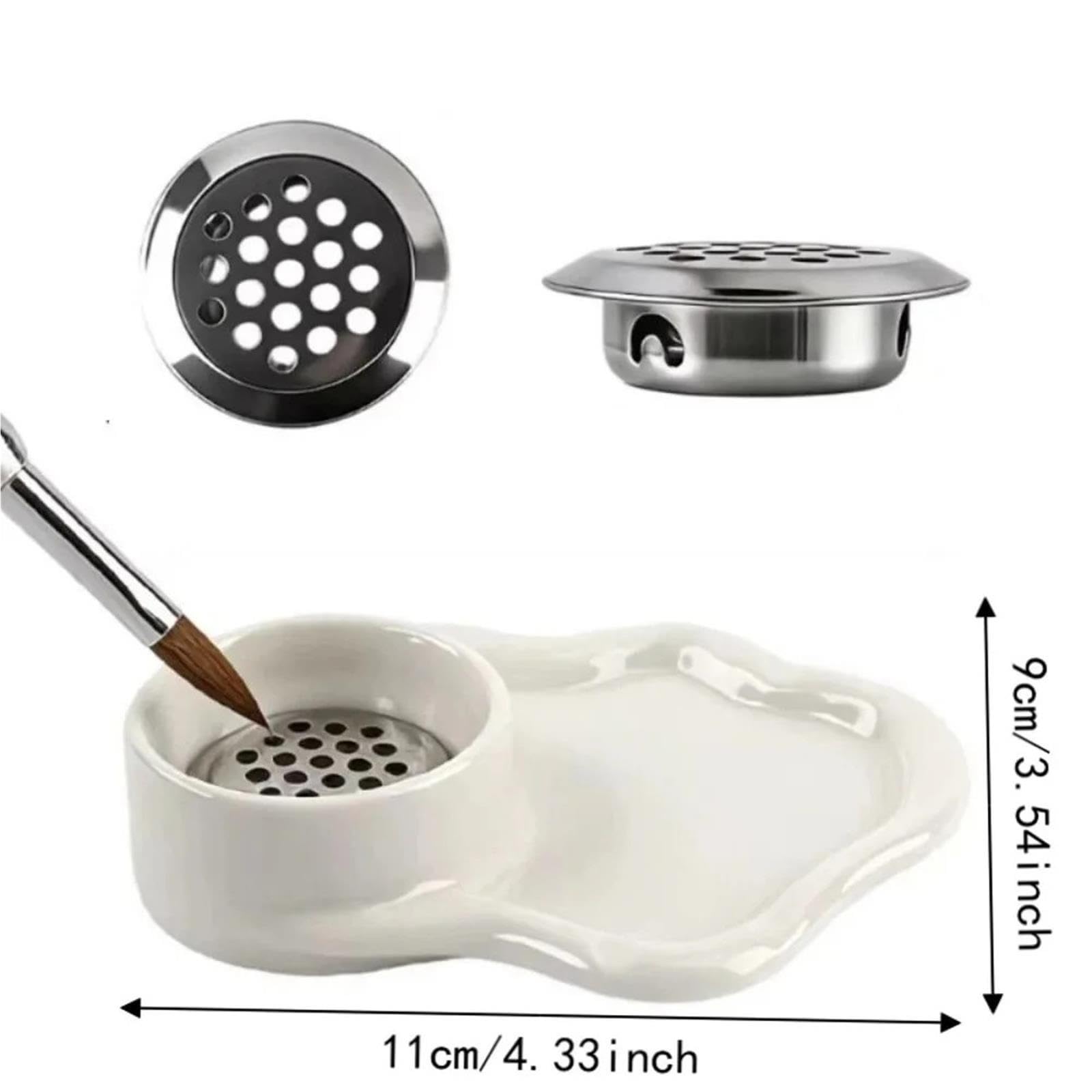 Tasse de lavage brosse portative en céramique
