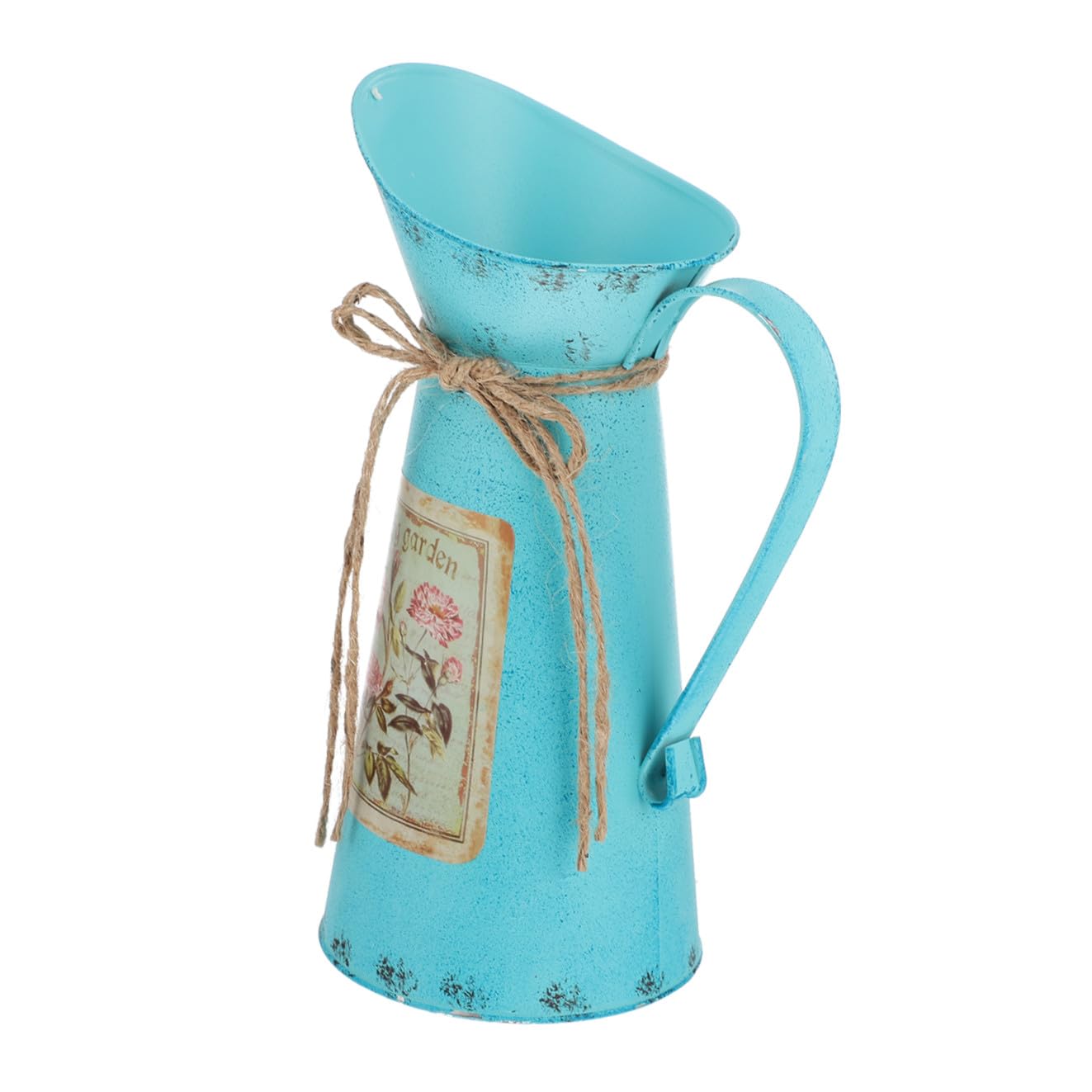 Cubo de Hierro Vintage Solución para Flores Grandes y Almacenamiento de Objetos