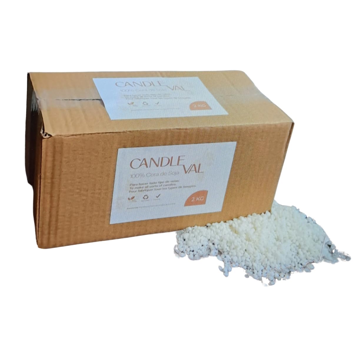 Cera de Soja BPF 48, 5 KG | Bajo Punto de Fusión, Pequeñas perlas Para Velas en vasos
