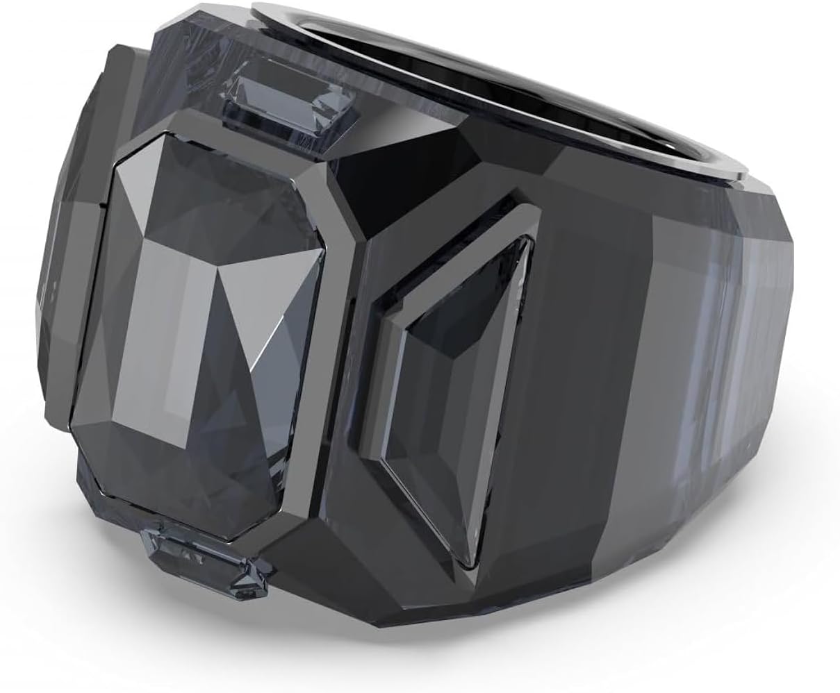 Swarovski Chroma Ring, Black, Ruthenium plating, Size:55/7/M