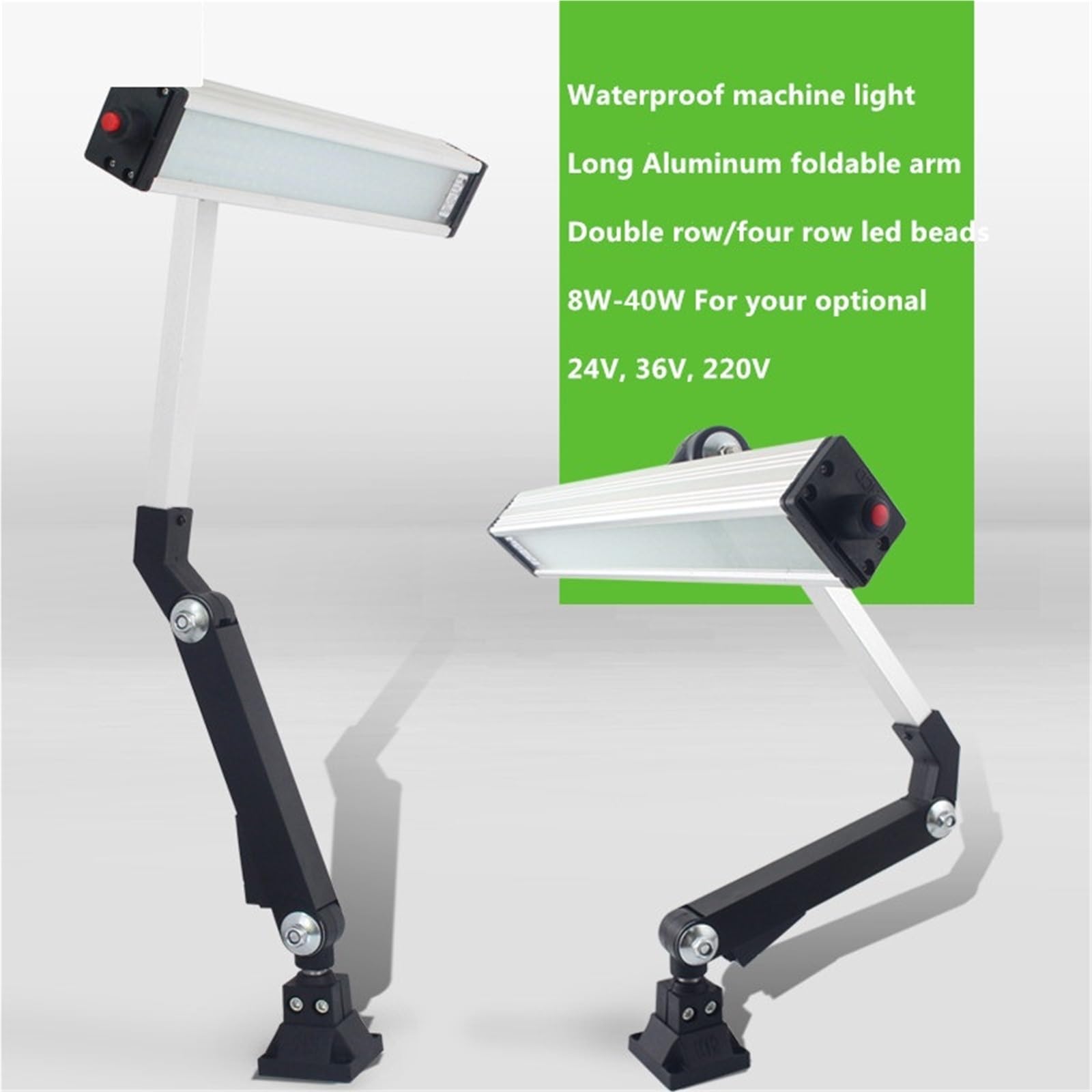 Bardzo jasna, składana lampa robocza LED 40 W, długa, wodoodporna i przeciwwybuchowa (24 V, 16 W)