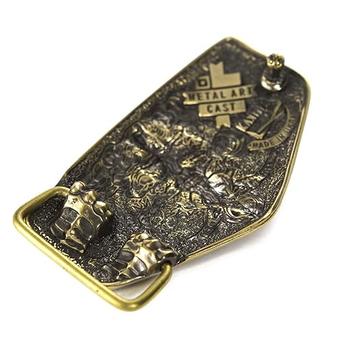 Miniatura 3 de Archangel Michael belt buckle, Christian San Miguel solid brass belt bukle