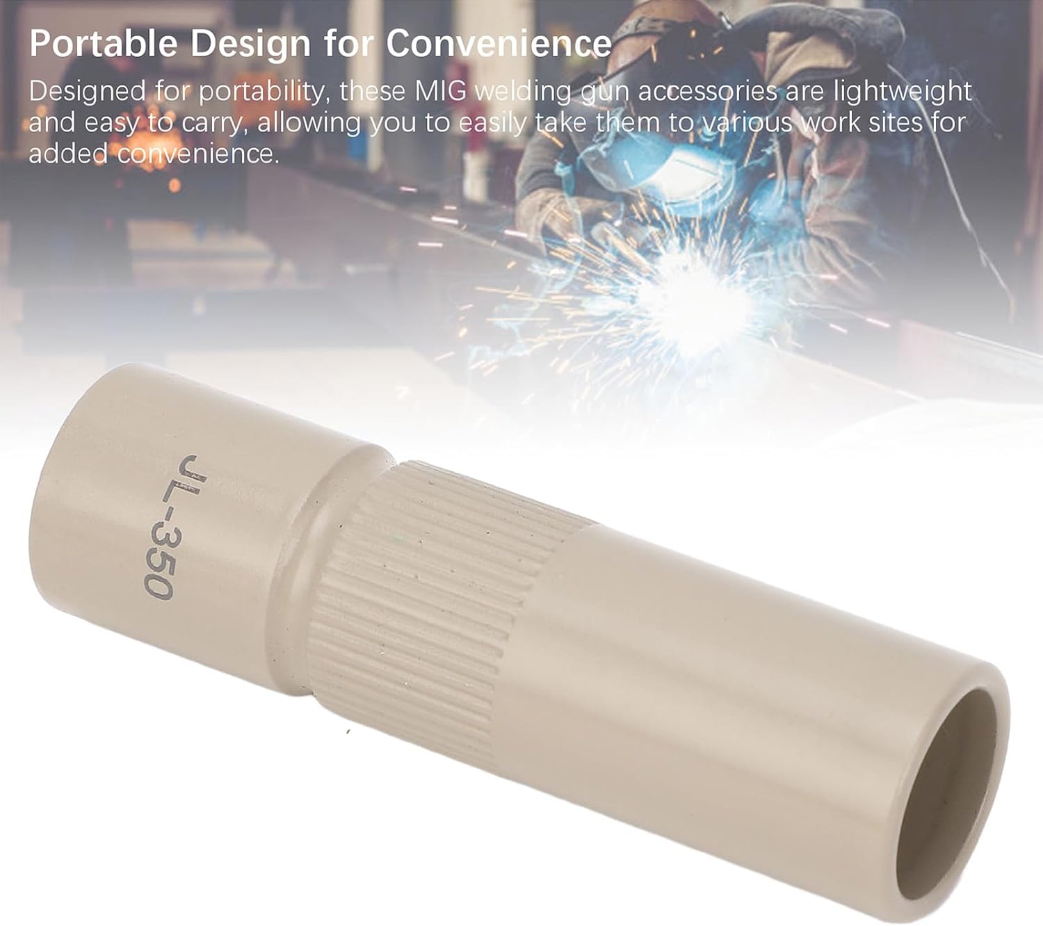 Welding Torch Nozzle Set, Strong Conductivity NonStick Coating, 5 Piece Welding Torch Nozzle, Easy to Install for Repair Maintenance (JL-350A)