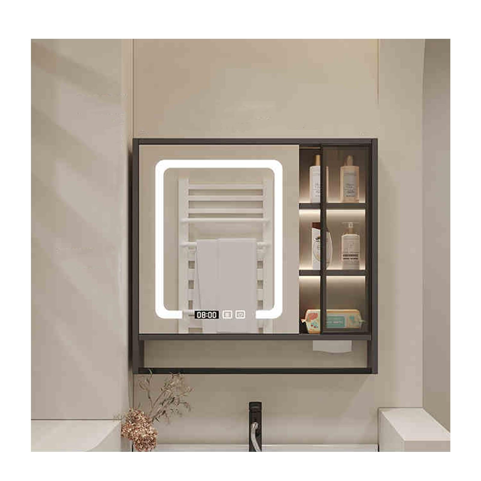 Armoire de salle de bain gris foncé pour sublimer votre routine matinale