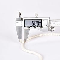 Vista 5 de Cuerda de macramé 5 mm x 328 yardas, cuerda de macramé de algodón natural - 4 hilos de cuerda de algodón trenzada para colgar en la pared, ganchos