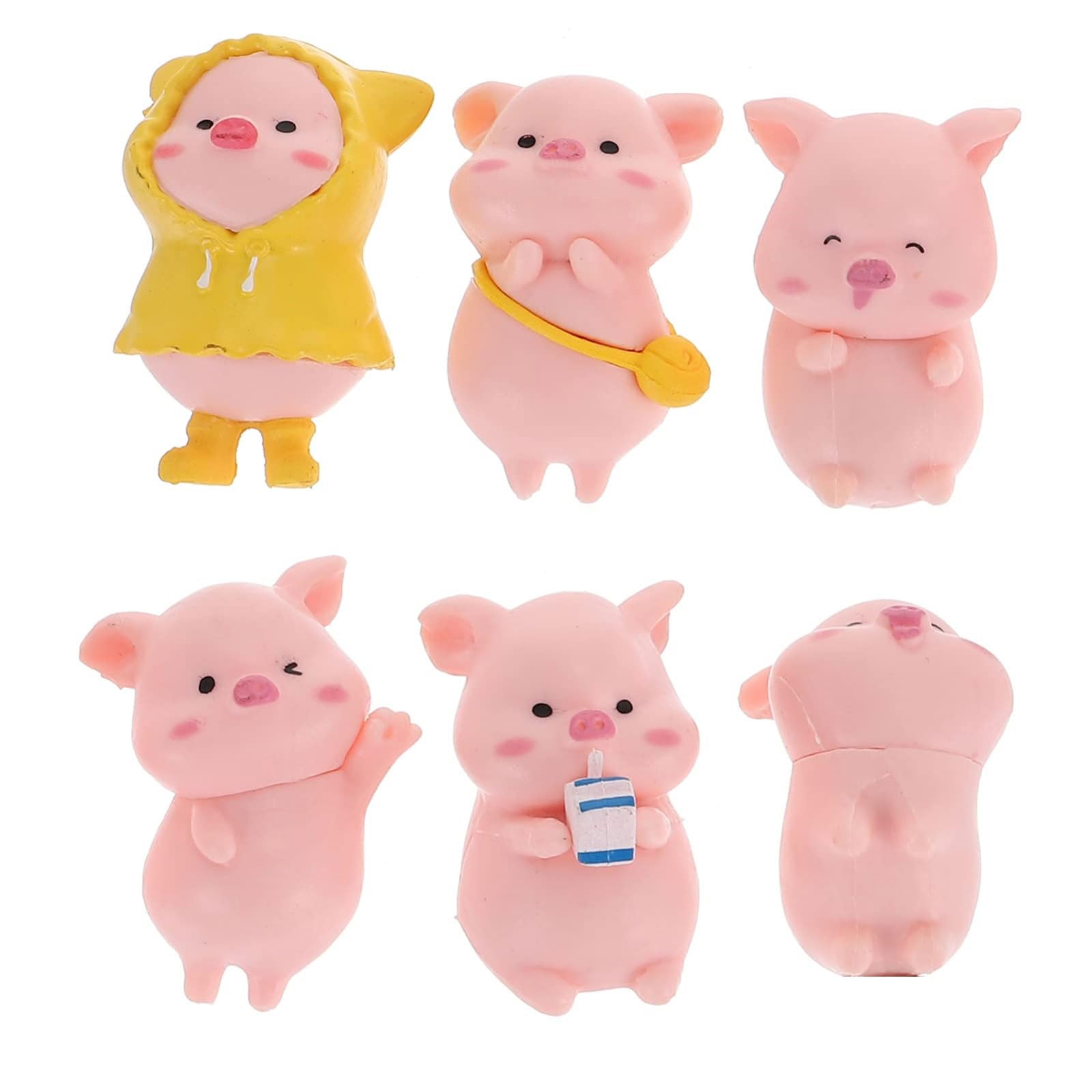 6pcs Fridge Magnets Cute Cartoon Refrigerator Magnet Kitchen Whiteboard Message Stickers Poster for Home Decorations Cartoon Refrigerator Magnet