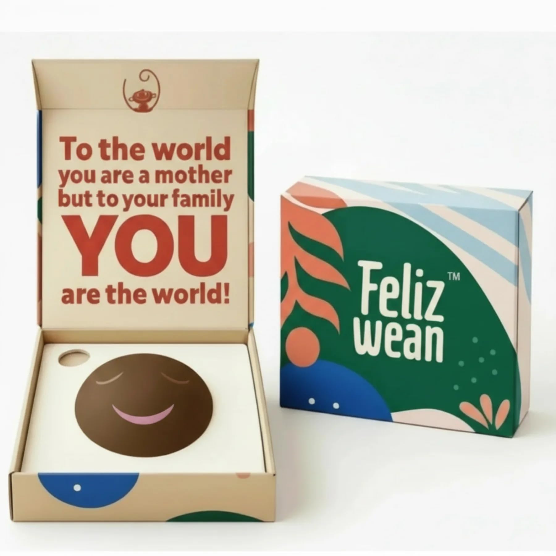 Feliz Wean Weaning Breastfeeding 3.3" Silicone Nipple Covers for Toddlers-Stop Breastfeeding Products, to Cease Breast Nursing-Dark