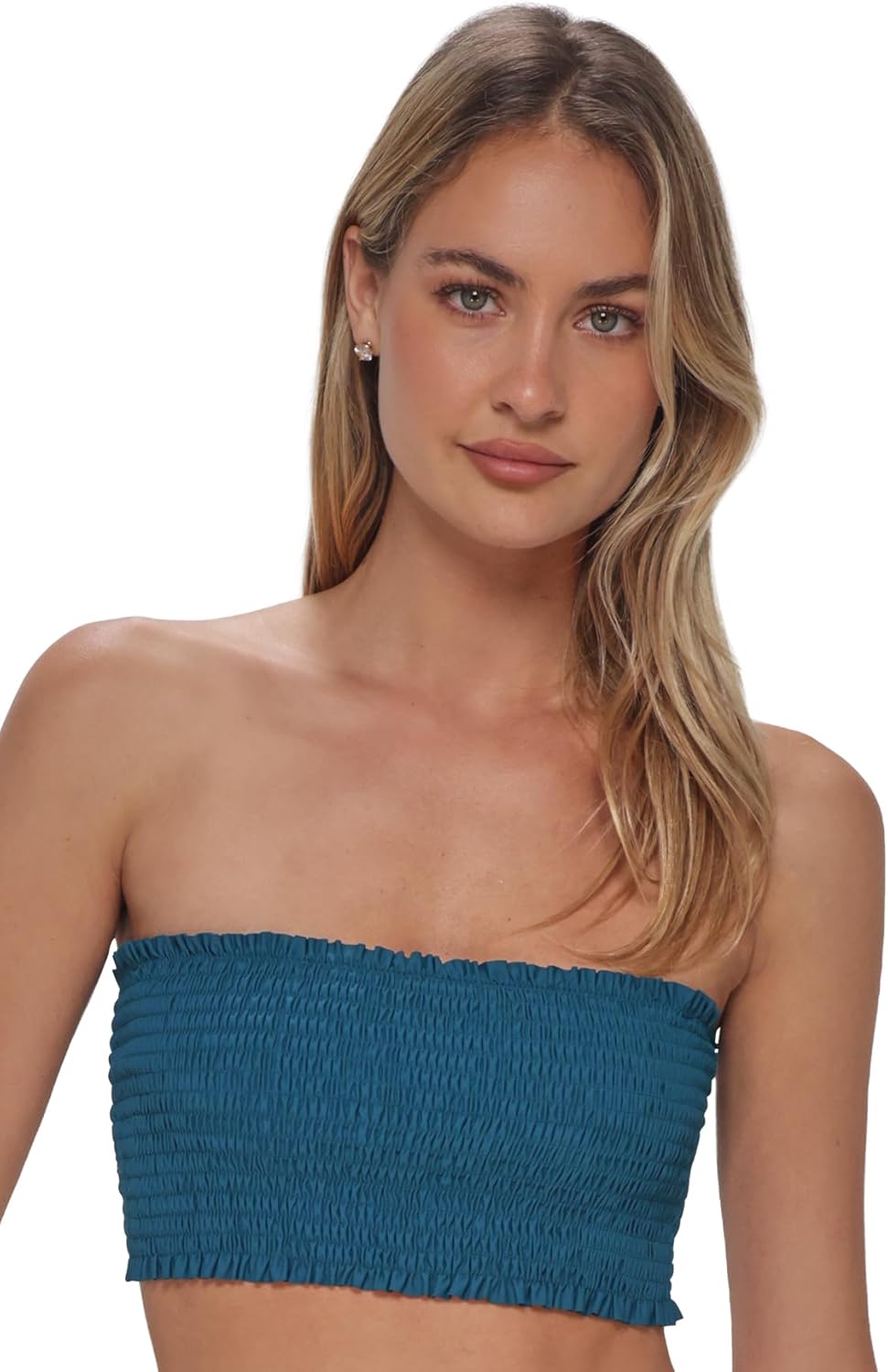 Swim Systems Kali Tube Top Women's Swimsuit Smocked Bikini Top