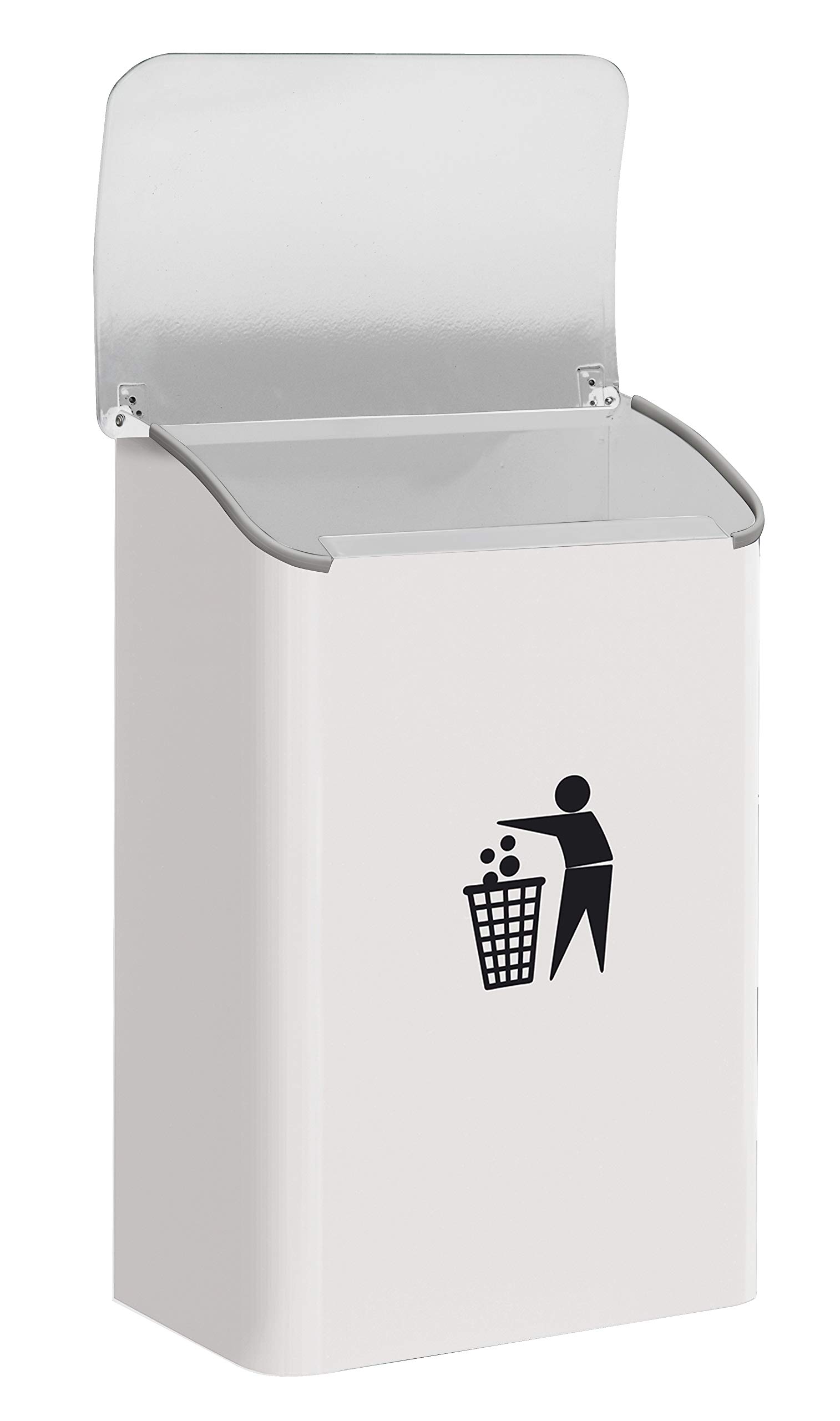 Arregui M283312 - Papelera de pared blanca