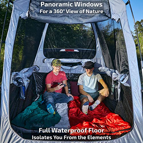 FOFANA Truck Bed Tent Automatic Setup - Full Size Truck Tent | 6' Standing Height, Panoramic Windows, Full Coverage Weatherproof Rainfly | Sleep Off The Ground and Under The Stars