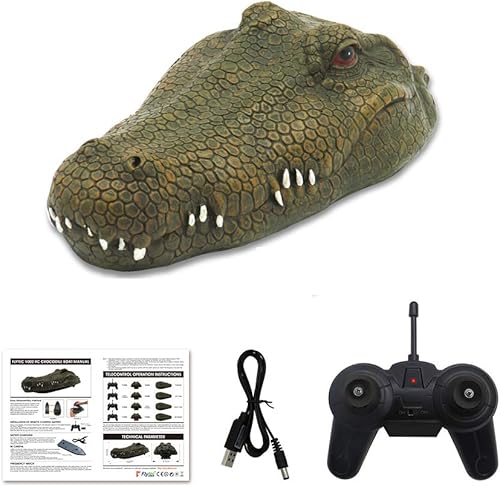 Miniatura 9 de GoolRC Flytec V002 RC Boat, 2.4G Control remoto eléctrico de carreras barco para piscinas con simulación cabeza de cocodrilo Spoof juguete