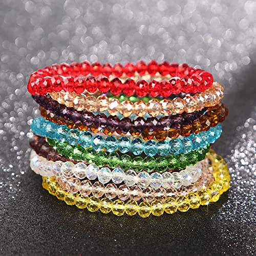 Bracelet en cristal artificiel anti-pincement - Bijoux élastiques pierre brillante A4